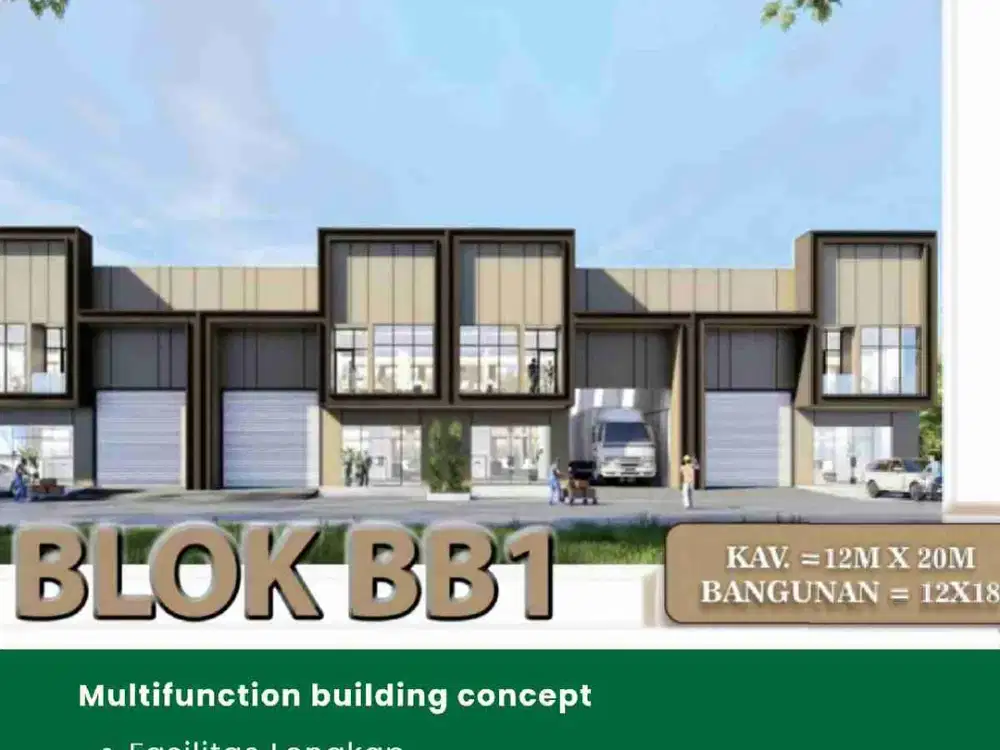 launching gudang workshop pabrik 300 M2 Cemara Industrial park Batam centre