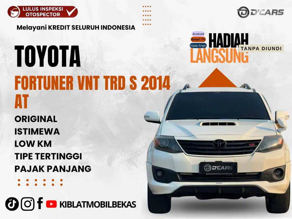 TOYOTA FORTUNER VNT TRD S AUTOMATIC 2014 ORIGINAL ISTIMEWA