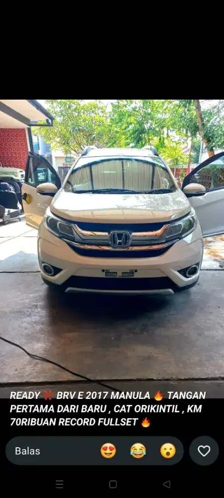HONDA BRV E MANUAL 2017 Bensin