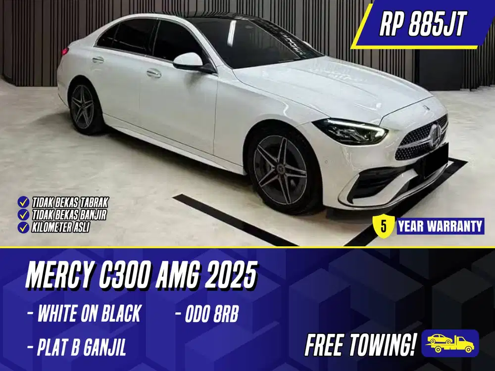 Mercedes Benz C300 AMG 2025 NIK 2024 White on Black Putih Mercy C 300