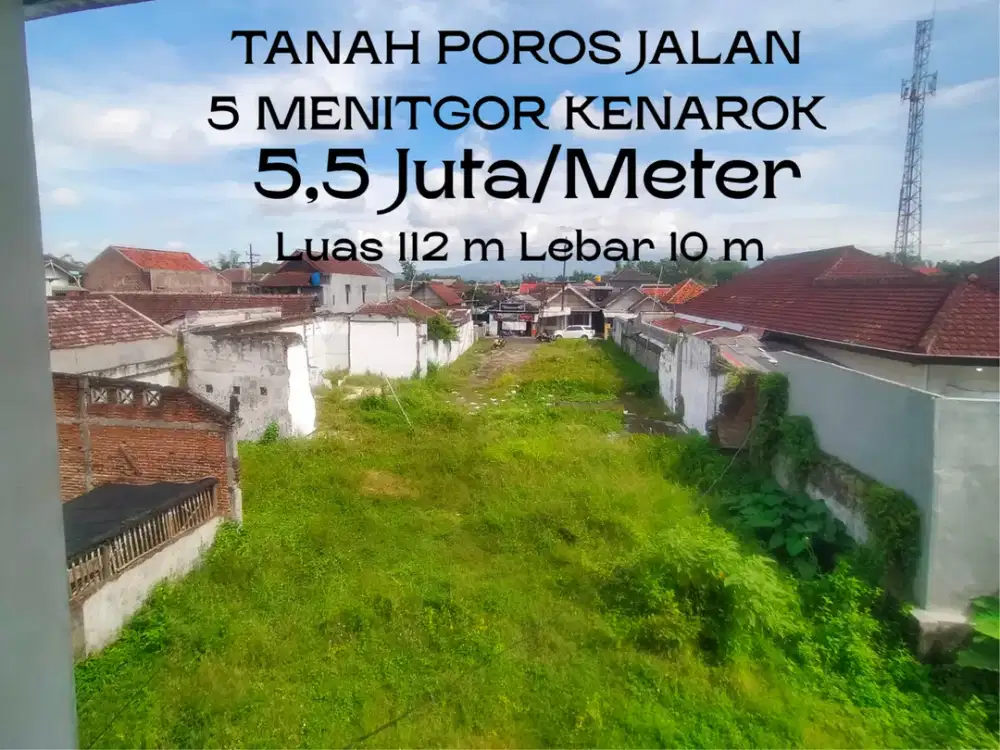 Tanah Malang SHM 5 Menit GOR Ken Arok Malang Poros Jalan Raya
