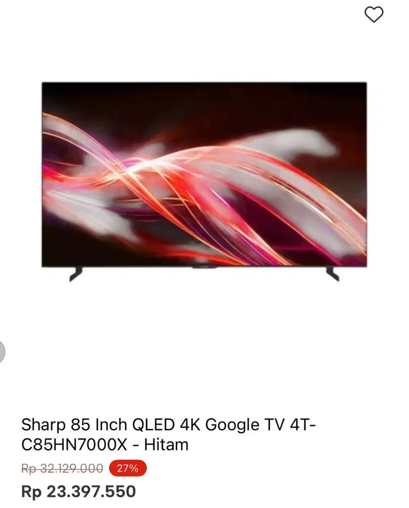 SHARP GOOGLE TV QLED 85 inci