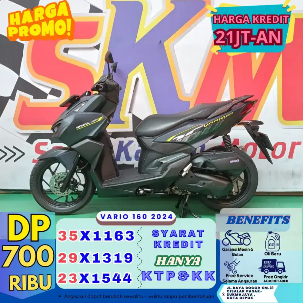 DP murah 700rb Honda Vario160 2024 cash/credit