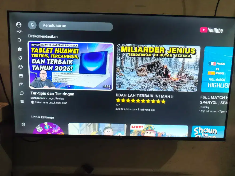 LED TV TCL TIPE 40A9 FULL HD KONDISI MULUS