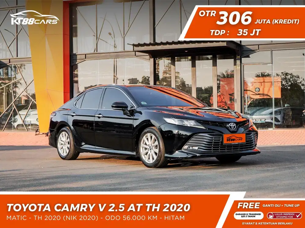 [BERGARANSI] TOYOTA CAMRY V 2.5 MATIC TAHUN 2020 HITAM GENAP PAJAK ON