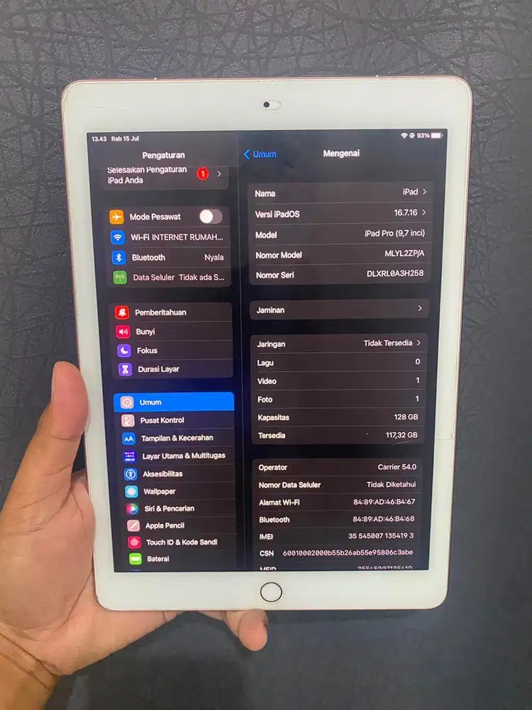 IPAD PRO 9.7 inch 128 GB