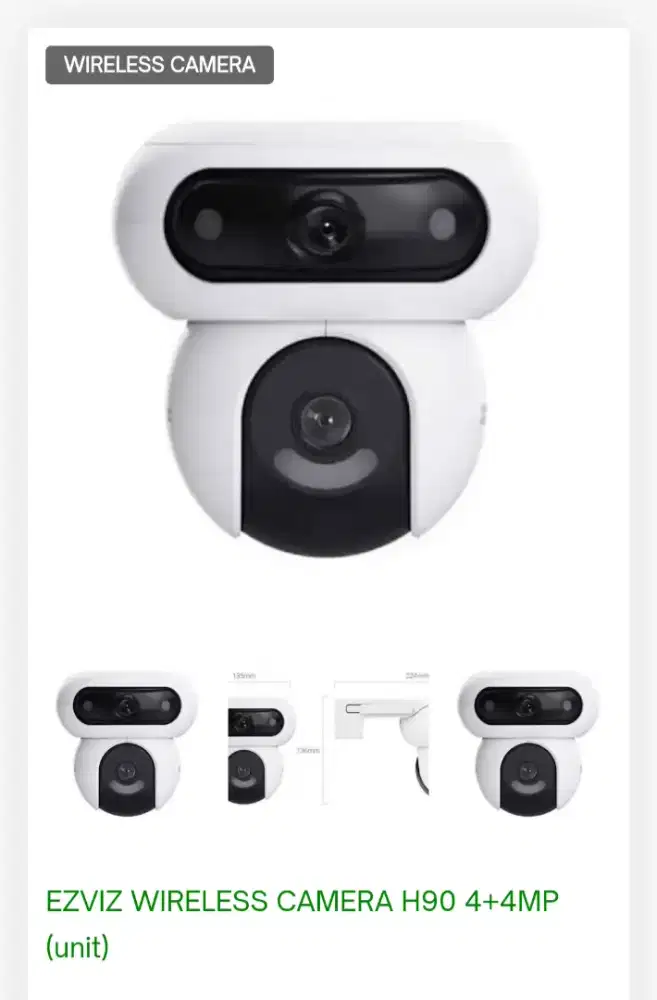 EZVIZ WIRELESS CAMERA H90 4+4MP