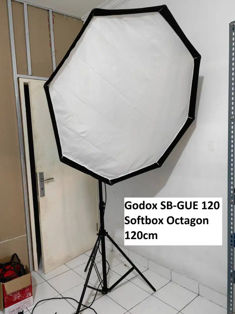 Godox MS300 Flash Lampu Studio Octagon Softbox Payung 120cm Fotografi