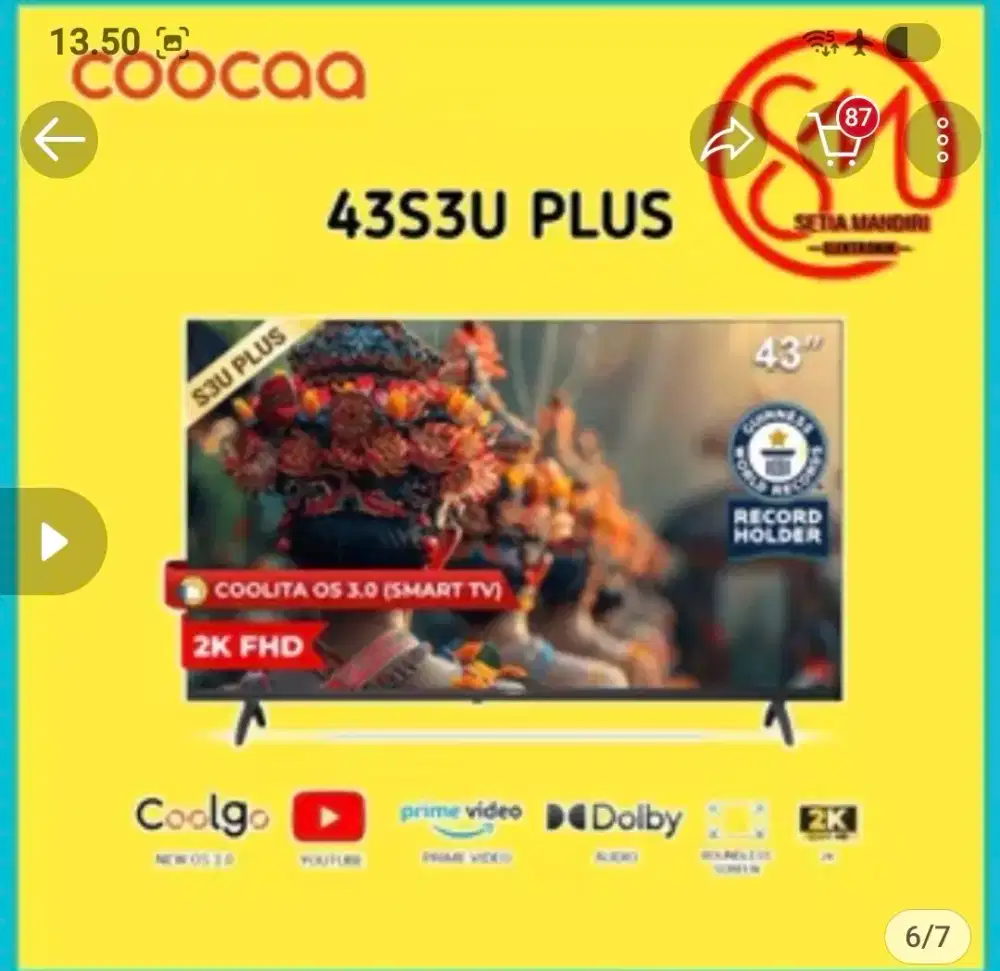 TV COOCA 43 INCH