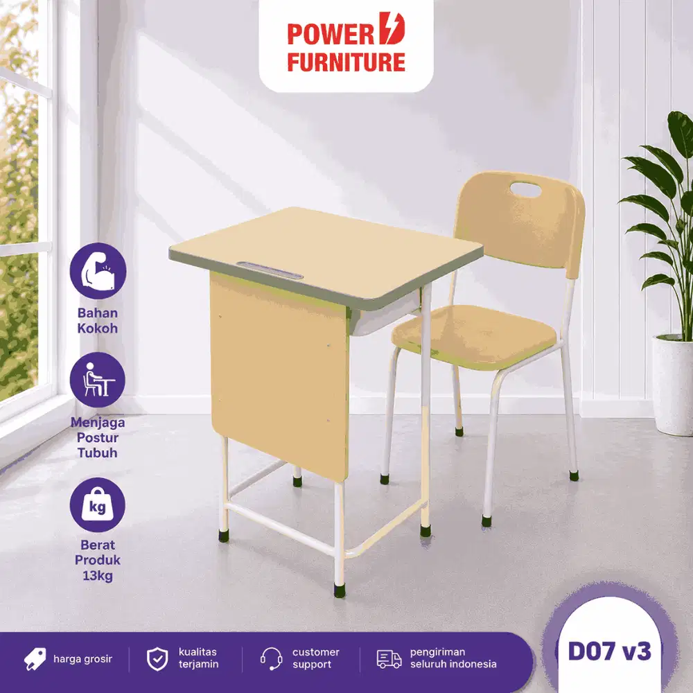 Meja Sekolah D07 V3 - Bangku Sekolah | Meja Siswa | Kursi Sekolah