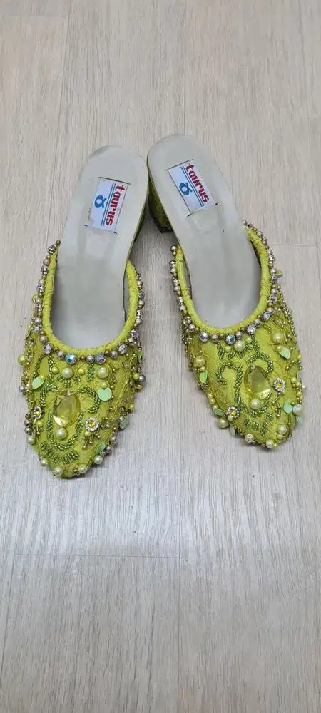 Selop wedding payet premium, sepatu sendal payet wedding luxury