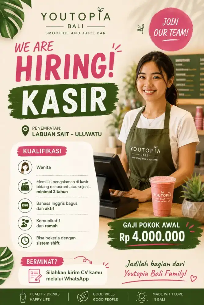 Kasir Cafe juice bar