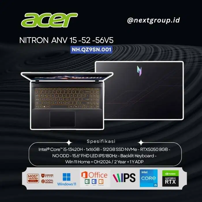 Acer Nitro V15 ANV15-52 56V5 - NH.QZ9SN.001