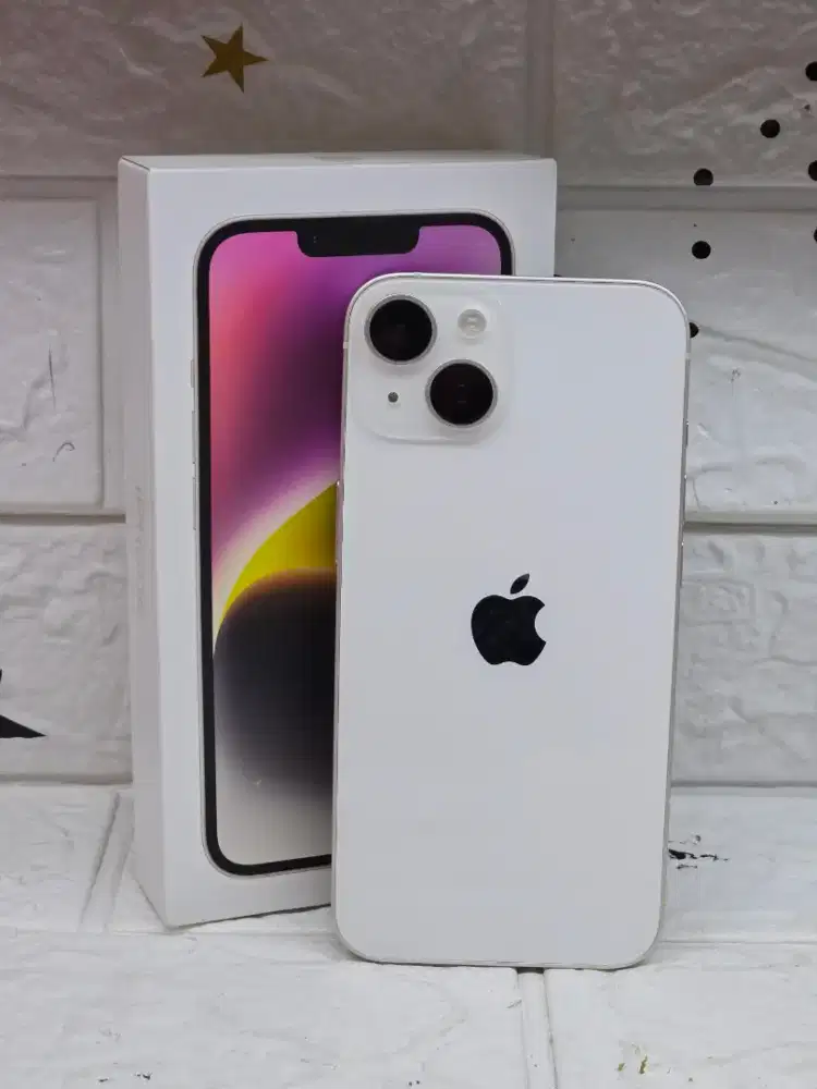 Iphone 14 128gb starlight second resmi