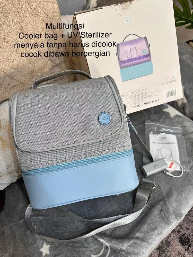 59s cooler bag baby bag tas asi tas menyusui UV sterilizer portabel