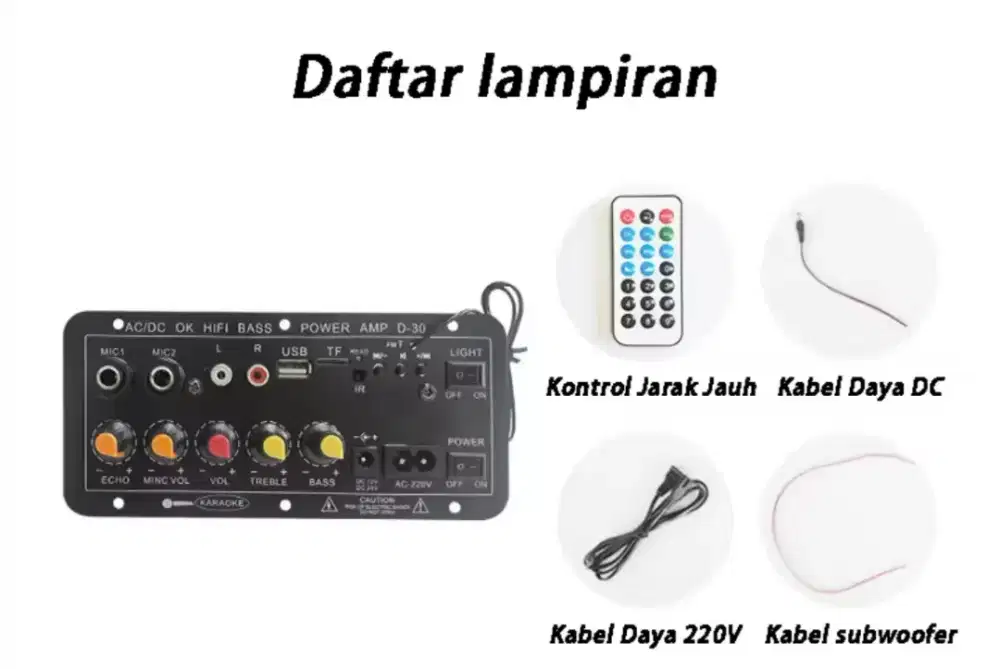 Amplifier Bluetooth Karaoke Class D