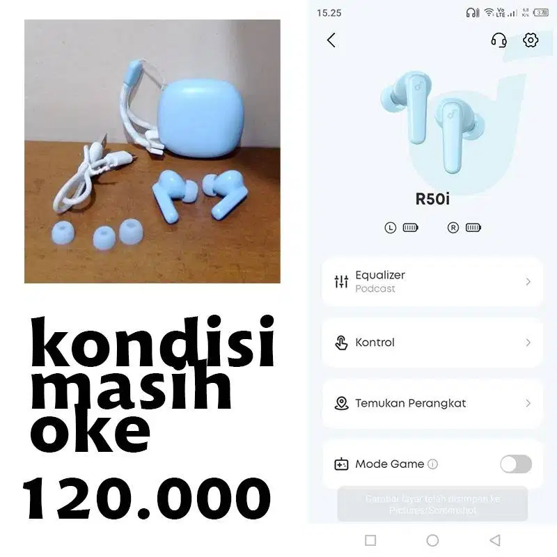True Wireless Earbuds Anker Soundcore R50i - A3949 (Bekas)