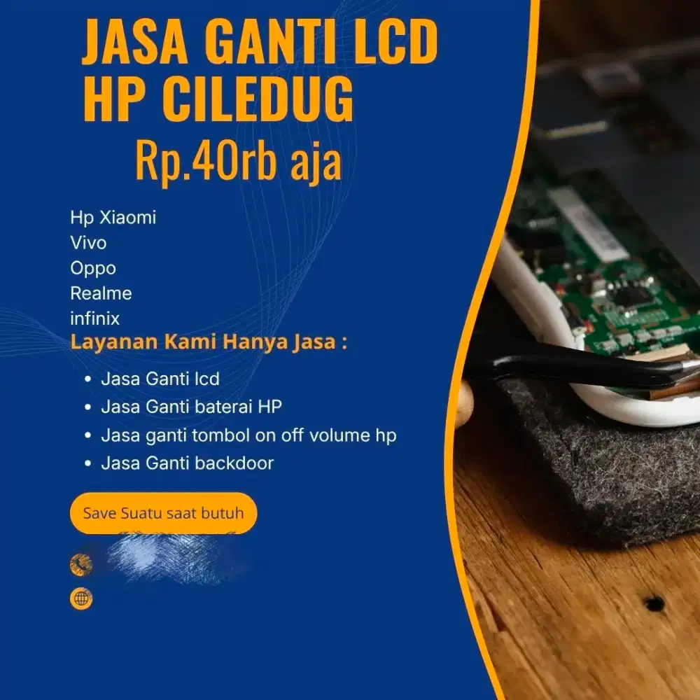 Jasa ganti lcd bongkar pasang hp ciledug