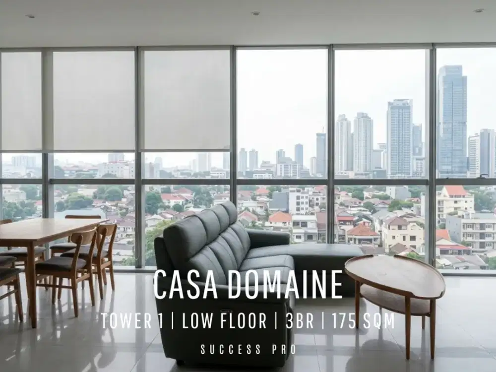 For Sell! Casa Domaine Tower 1 3BR High Floor with Sudirman Skyline & SCBD