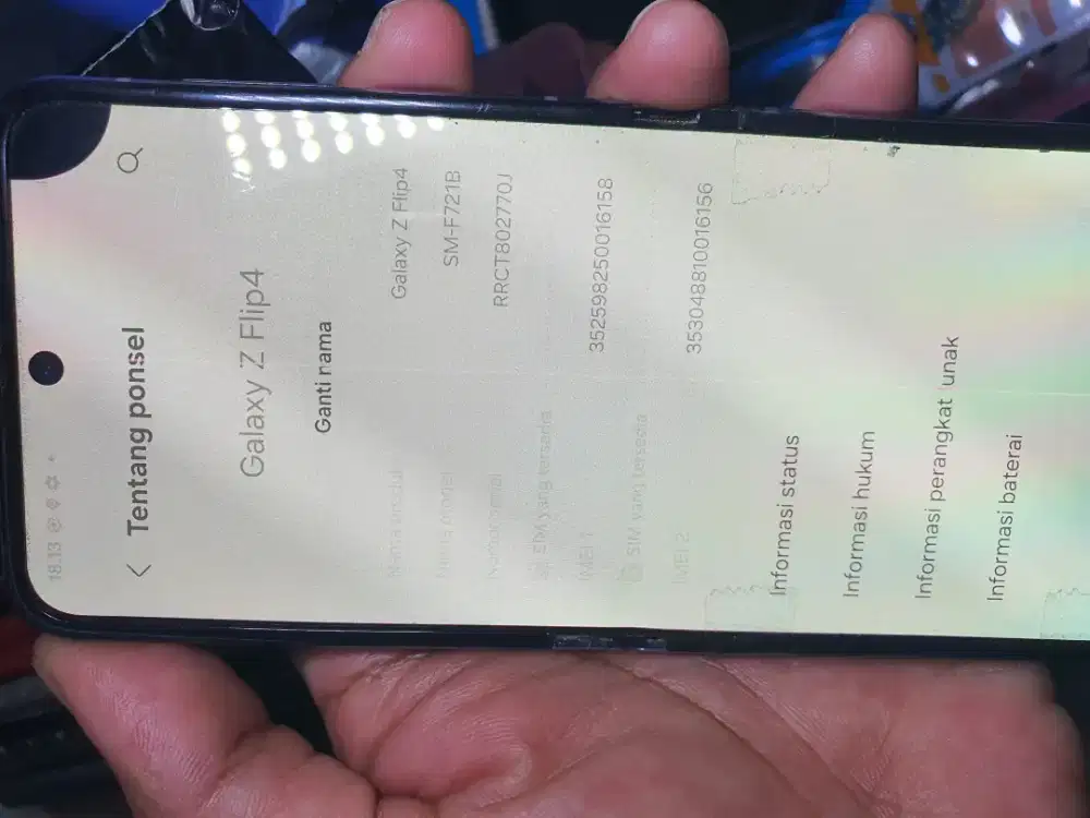 Samsung Z FLIP 4 8/512GB apa adanya