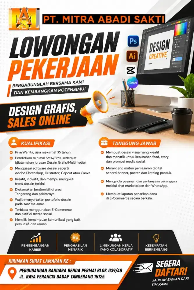 LOWONGAN KERJA UNTUK DESIGN DAN SALES ONLINE