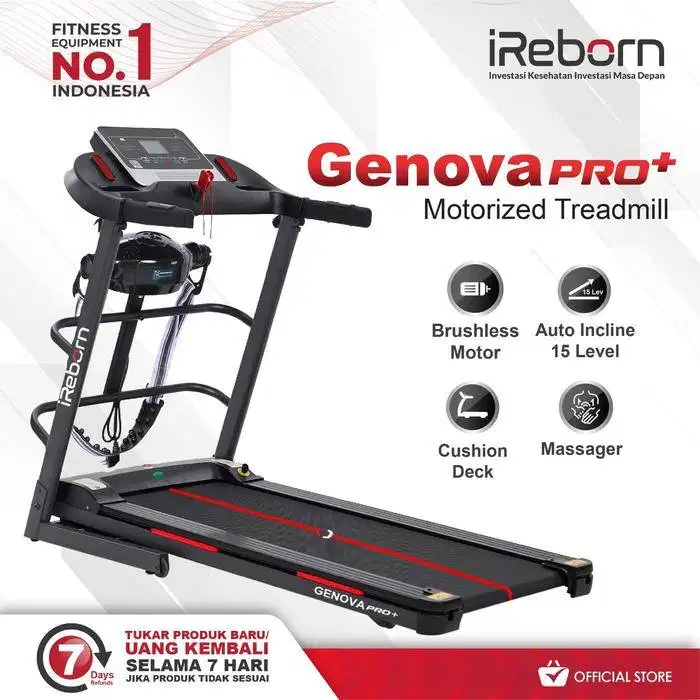 Treadmill Elektrik Alat Fitness iReborn Genova