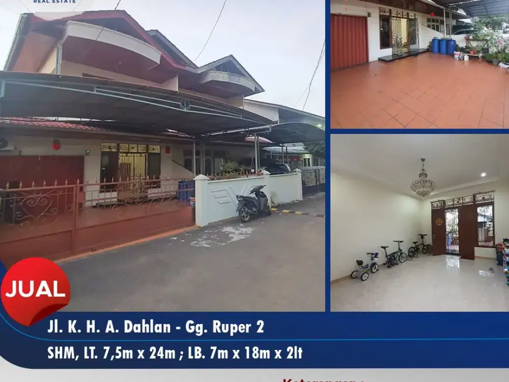 Rumah 2 Lantai Tengah Kota Akses Mudah dekat Perkantoran SPBU Toko di K.H.A Dahlan