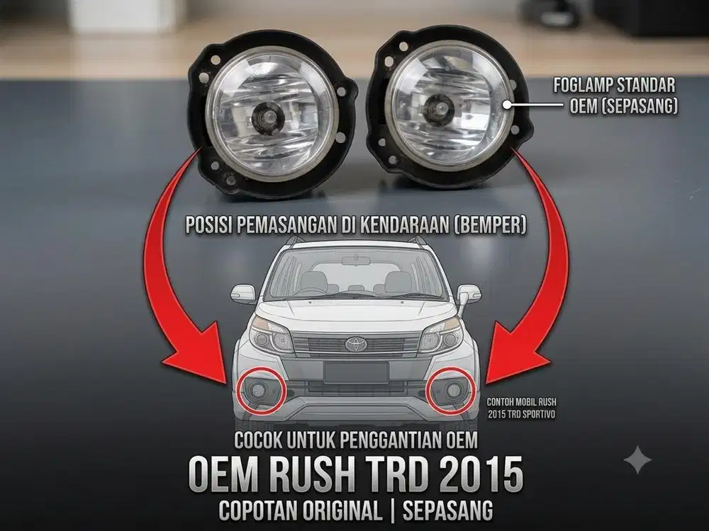 Foglamp Lampu Kabut Toyota Rush TRD 2015 Original Copotan Koito