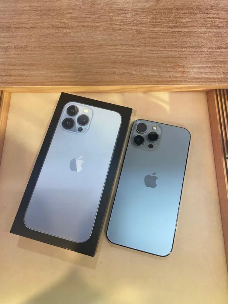 iPhone 13 Pro Max 128GB Sierra Blue iBox BH 81% lengkap ori