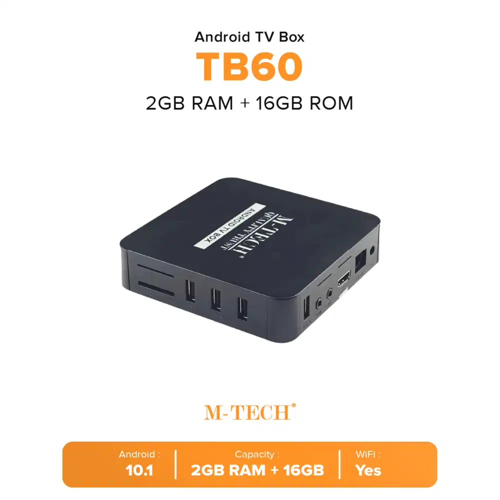 M-Tech TB60 Android 10.1 2GB RAM + 16GB ROM WiFi Android TV Box