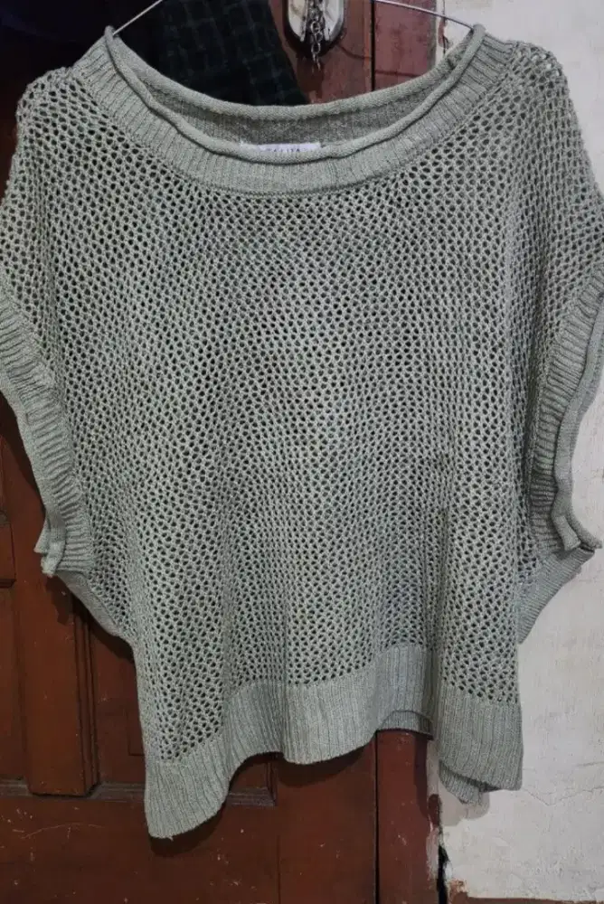 Vest jaring hijau mint