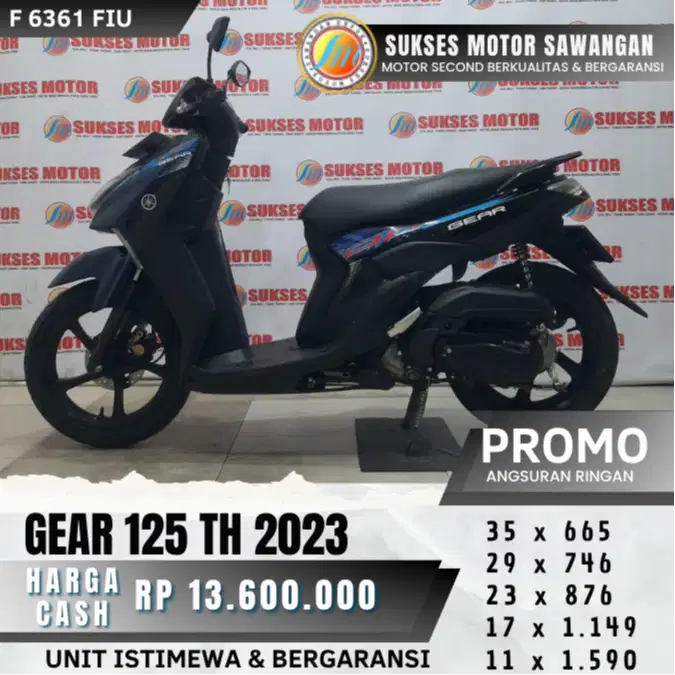 ISTIMEWA YAMAHA GEAR 125 TH 2023 UNIT MULUS BISA CASH KREDIT GARANSI