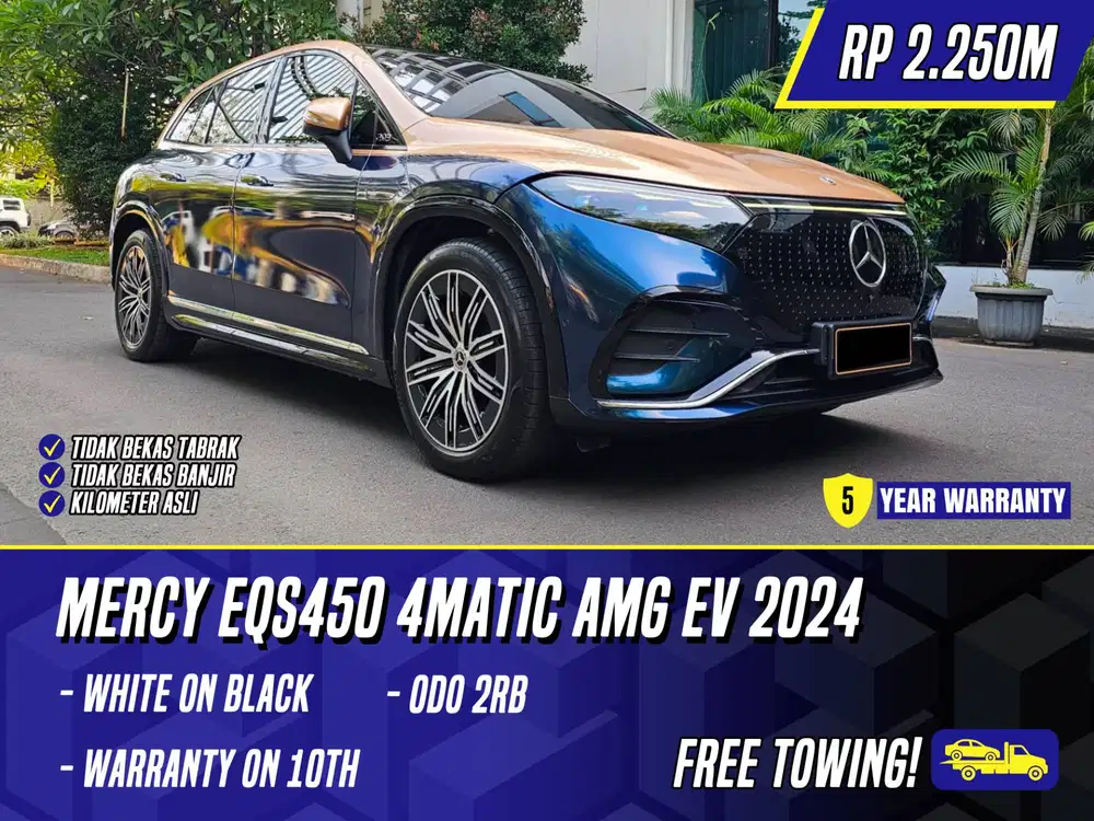 Mercedes Benz EQS450 4Matic AMG 2024 White Black Putih Mercy EQS 450