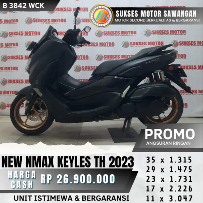 CASH KREDIT YAMAHA NEW NMAX CON TH 2023 HITAM KEYLES MULUS BERGARANSI