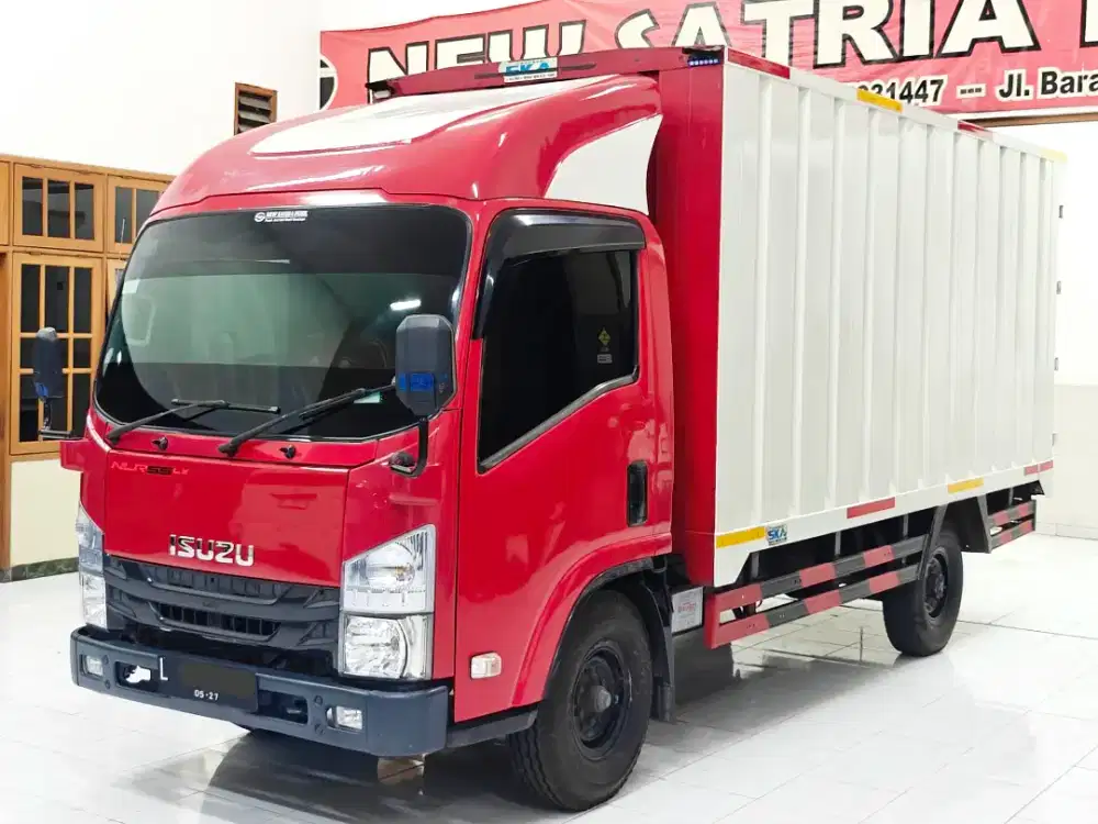 Truk Engkel Isuzu ELF 2022 4 Roda NLR 55 Long Box Besi Cargo CDE 2021