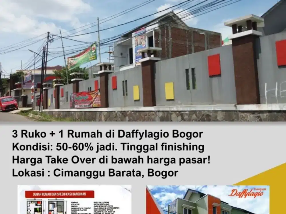 RUMAH TOWNHOUSE BOGOR TINGGAL 1 UNIT