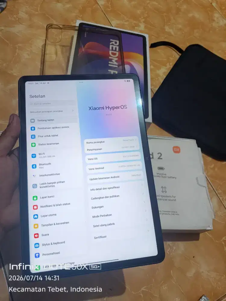 Redmi pad 2 fullset ram 4/128