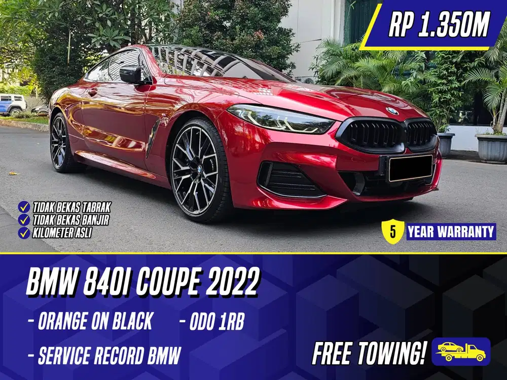 BMW 840i Coupe 2022 Orange on Black Oranye Oren 840 i