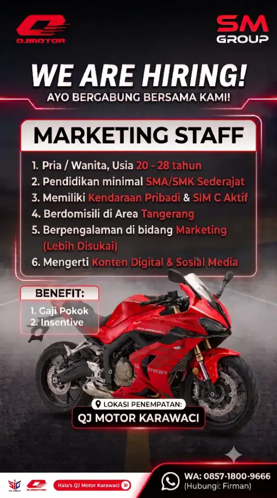 LOWONGAN SALES MOTOR
