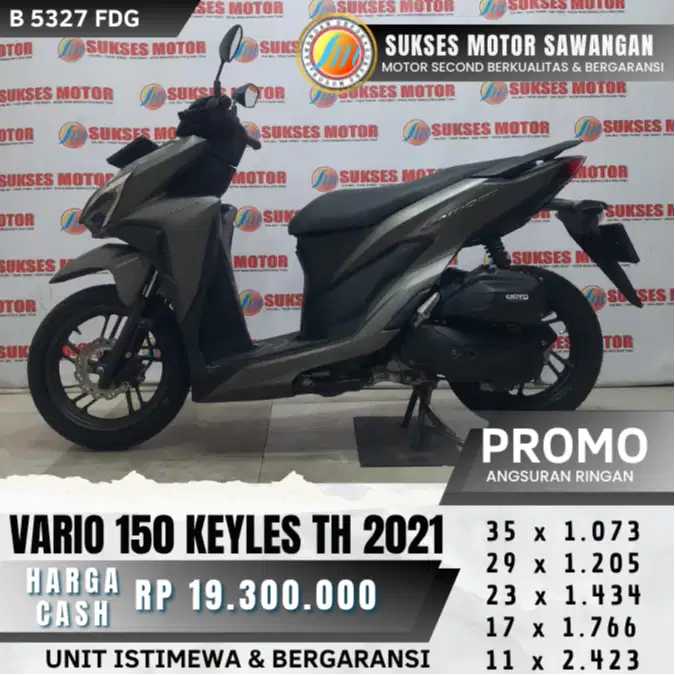 HONDA NEW VARIO 150 KEYLES TH 2021 MULUS BISA CASH KREDIT BERGARANSI
