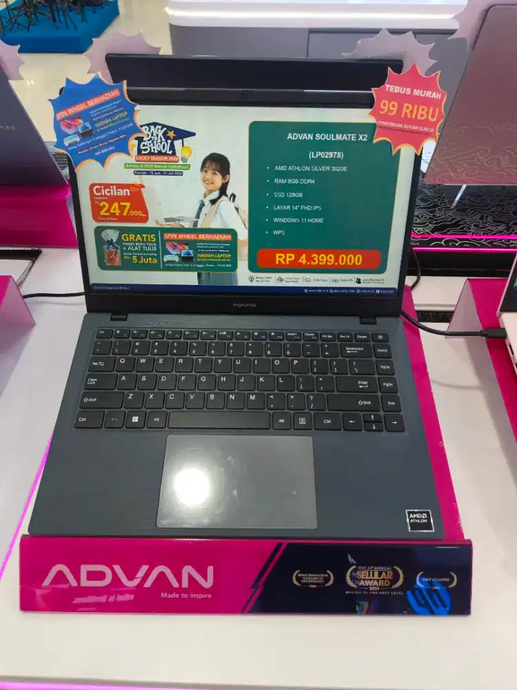 Kredit laptop advan promo bebas 1x angsuran
