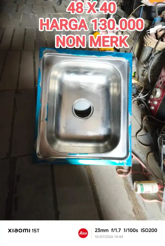 WESTAFEL SINK STAINLESS UKURAN 48X40 NON MERK BEKAS SEPERTI BARU