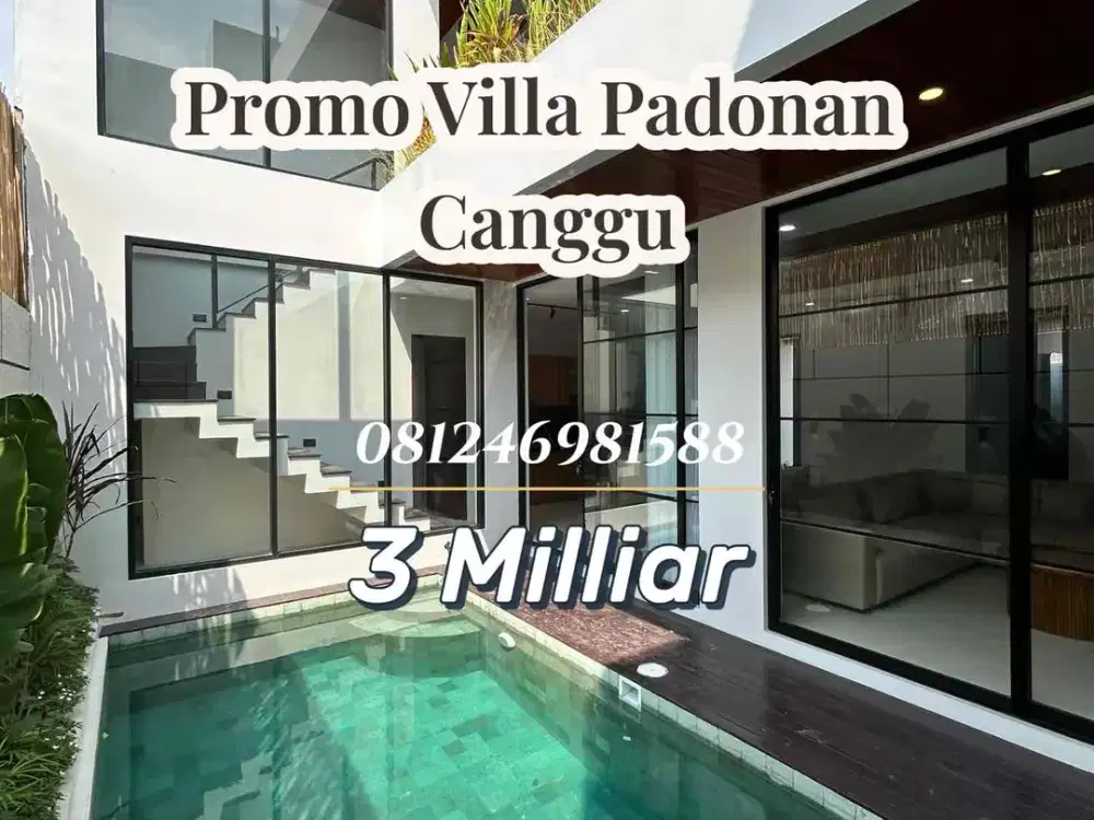 PROMO KHUSUS sisa 1 Unit SALE Villa Freehold Baru 10 Menit Pantai Canggu