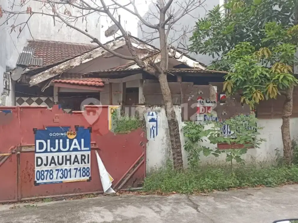 Rumah tua hitung tanah murah jual cepat di kelapa gading