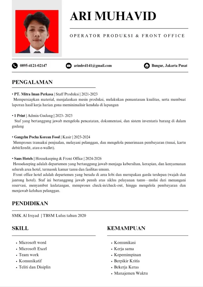 Sedang mencari pekerjaan