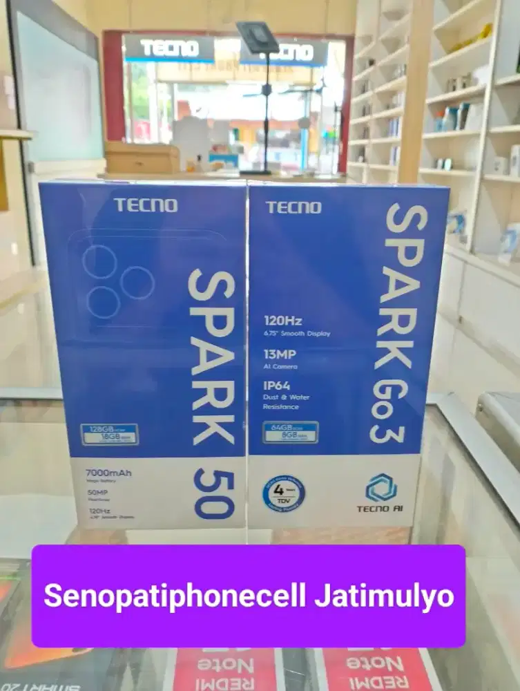 Tecno Spark 50 Ram 6+6/128 GB Terbaru garansi resmi promo!!