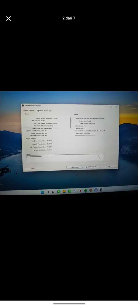 Laptop Lenovo Gaming I5 Gen 10 GTX