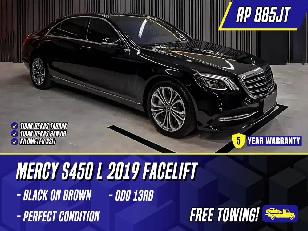 Mercedes Benz S450 L 2019 Facelift Black on Brown Hitam Mercy S450L