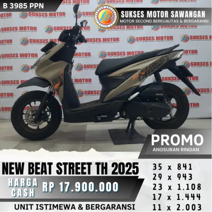 MULUS HONDA NEW BEAT STREET TH 2025 UNIT ISTIMEWA BISA KREDIT GARANSI