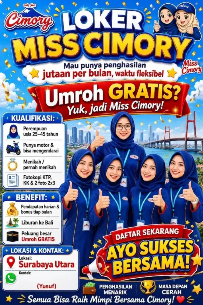 Loker Miss Cimory Surabaya Utara